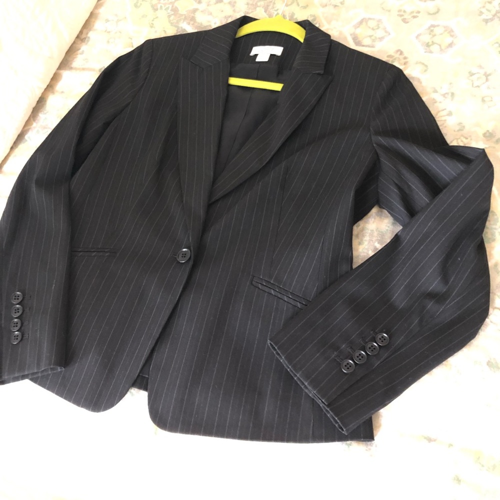 Black Pinstripe Blazer